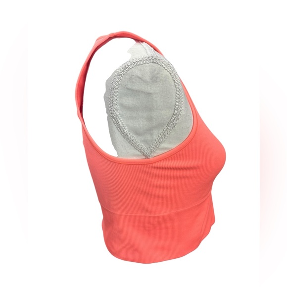 Athleta Aurora Rib Crop Tank Camisole Coral Pink M - Picture 5 of 7